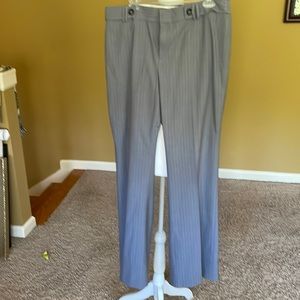 Banana Republic Grey Pinned Stripped Pants